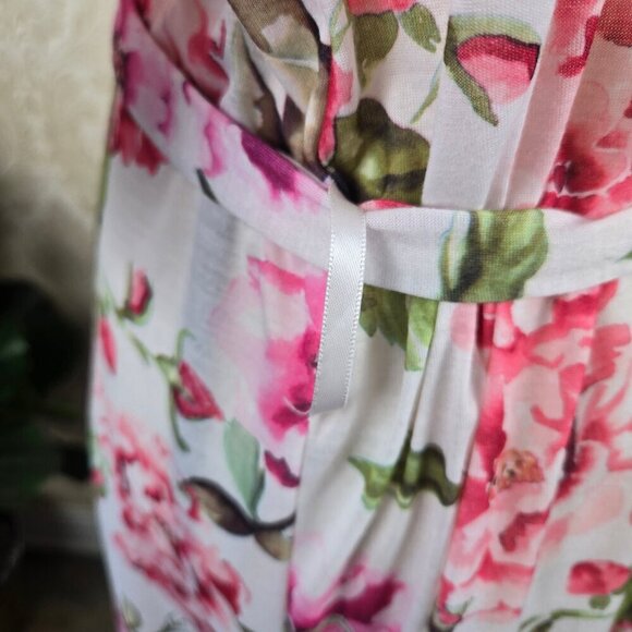 Show Me Your Mumu One Size Floral Robe with Matching Tie Belt Short Sleeve - Picture 6 of 11